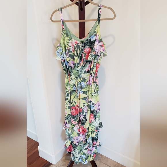Tommy Bahama tropical floral strappy dress, size L - NEW - Picture 2 of 9